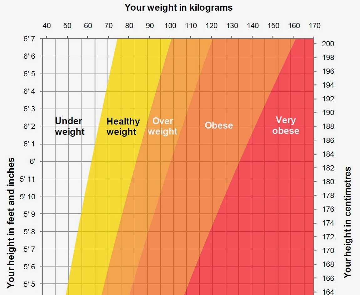 Bmi Index Chart Stones Of Nhs Height Weight Chart.