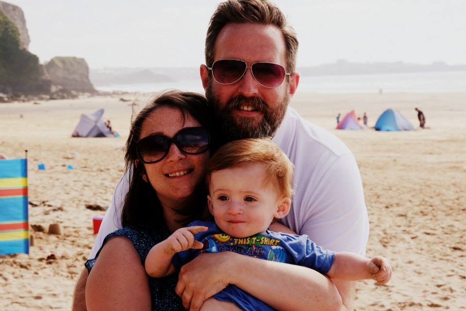 The three of us in Cornwall this summer