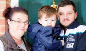 Donna and Chris with son Ronnie IVF postcode lottery