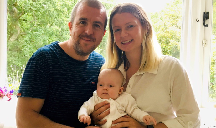 Laura and Matt with daughter Elle emotional journey