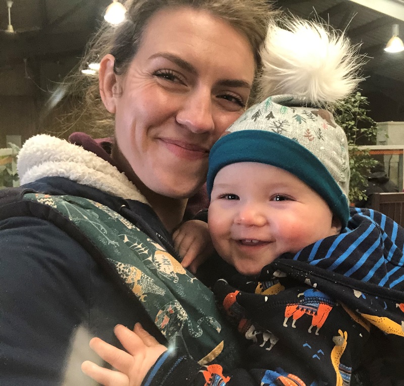 Leonie with son Bear who was Bourn Hall Wickford's first baby celebrating their first Mother's Day
