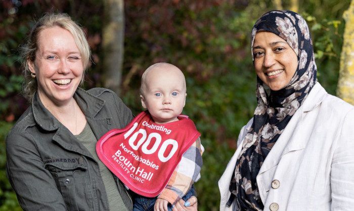Kirsty with her son Jenson and Dr Nausheen Mawal