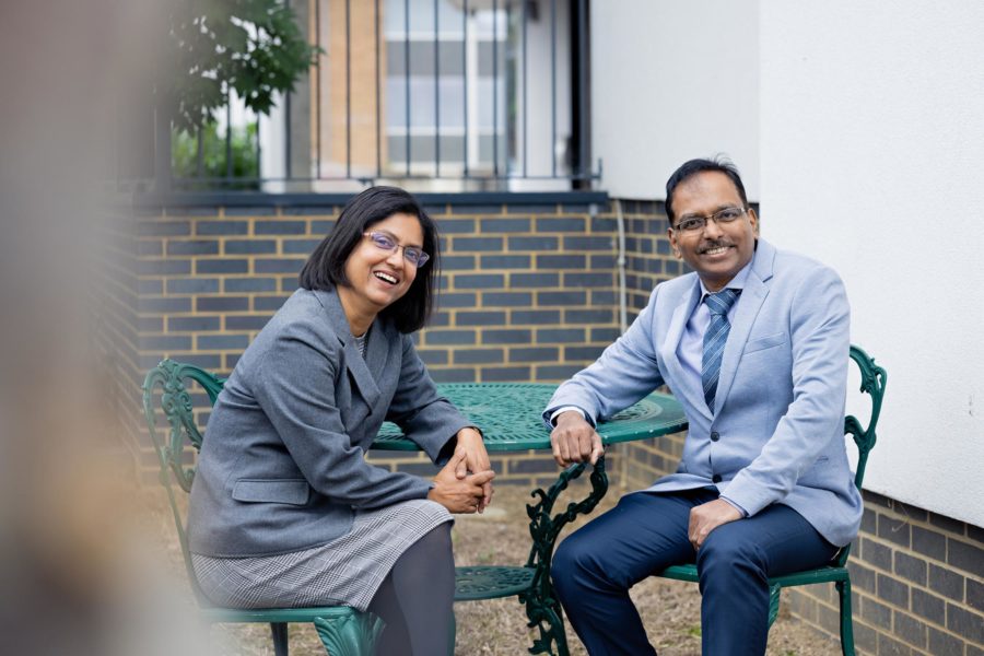Consultants Dr Arpita Ray and Dr Jitendra Jadhav take a break