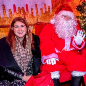 Becky Green, Lead Nurse at Bourn Hall Wickford, meets Santa