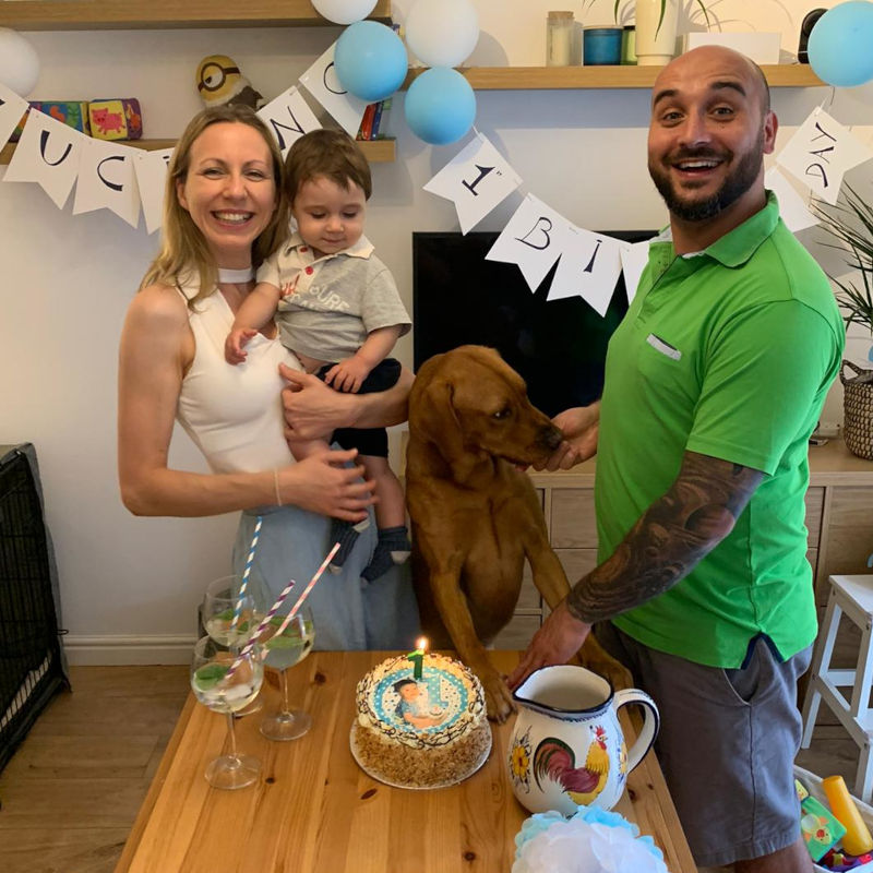 Lina and Fabio celebrate Luciano's first birthday