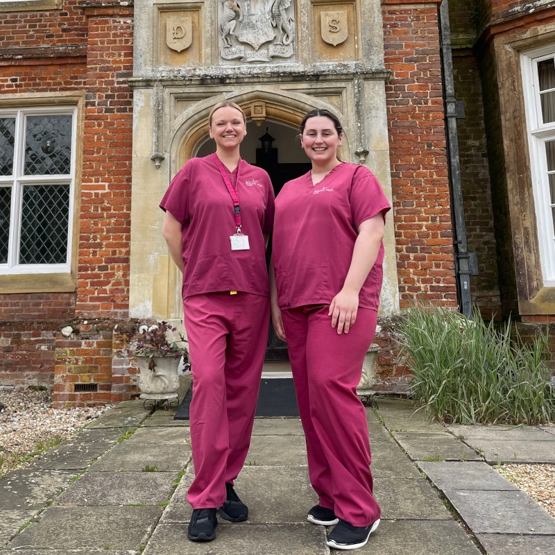 Charlotte Crawford (Healthcare Assistant) and Ellie Hurn (Fertility Midwife)