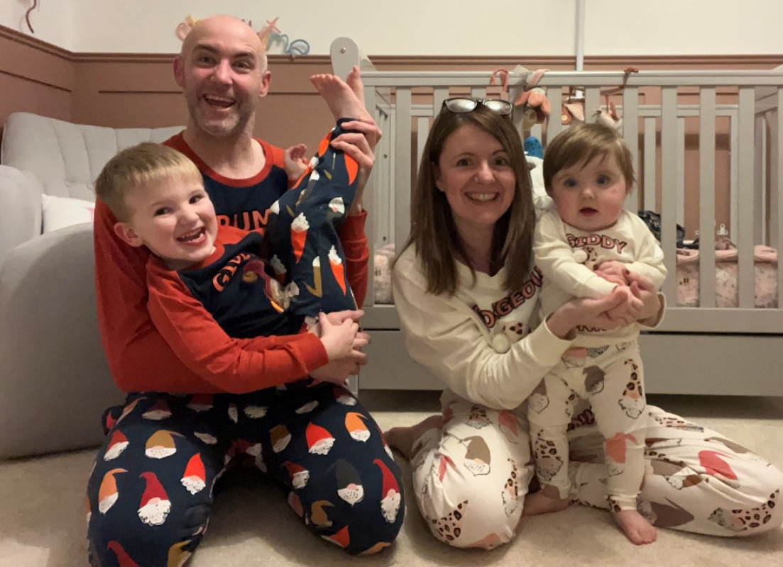 "Our first Christmas as a family of four"